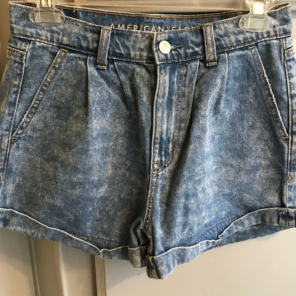 High rise jean shorts